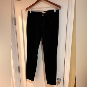 Banana Republic - black velvet 5 pocket pant